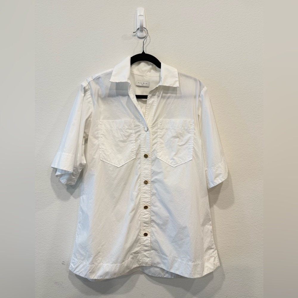 Sandro White Collared Shirt